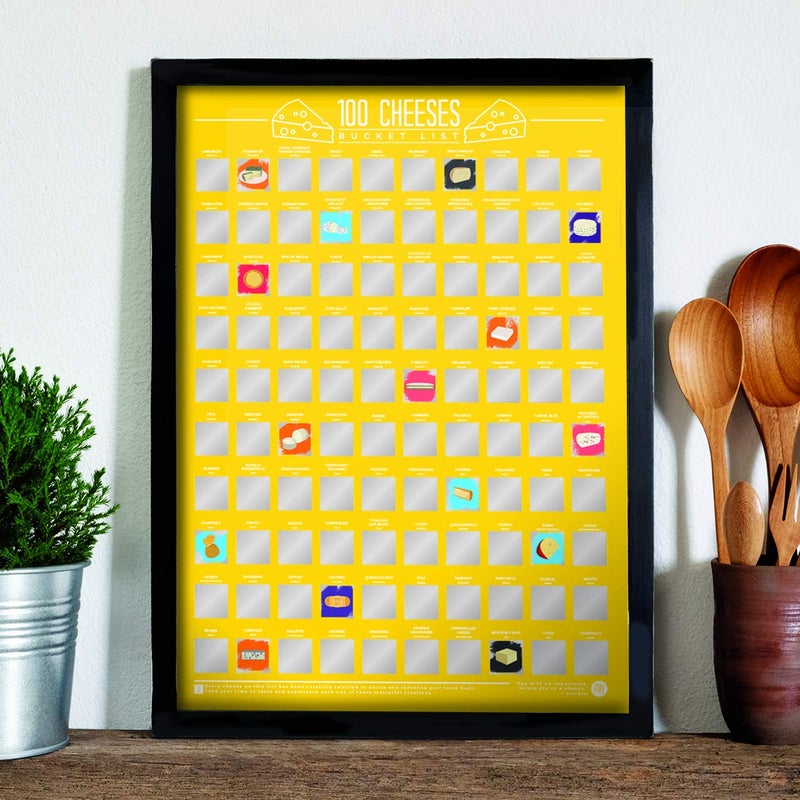 Gift Republic 100 Cheeses Bucket List Scratch Poster - Image 2